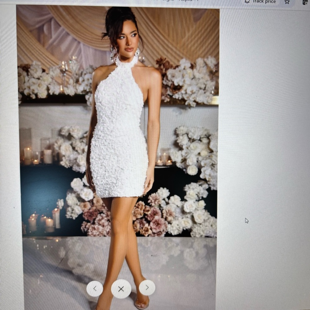 Portia and Scarlett White Textured Mini Dress